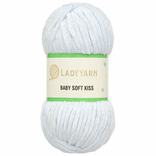 Пряжа для вязания LadyYarn 'BABY SOFT KISS' 100гр 100м (100% микрополиэстер) (SL1014 серо-голубой), 5 мотков
