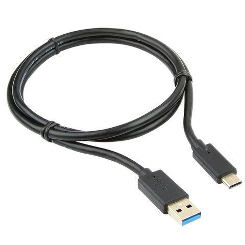 Кабель интерфейсный BION USB 3.0 AM to Type-C cable (AM/CM), 1 m, black, 5 Гбит/с, 3A (36W) - фото №1