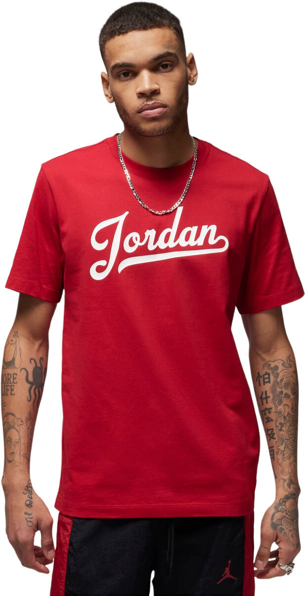 Футболка NIKE M J FLT MVP WM SS CREW, размер S, красный