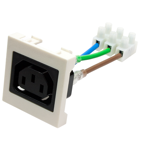 Гнездо IEC 60320 C13 10A 250V формата Mosaic 45x45 мм LAN-SIP-23IEC-C13 1494₽