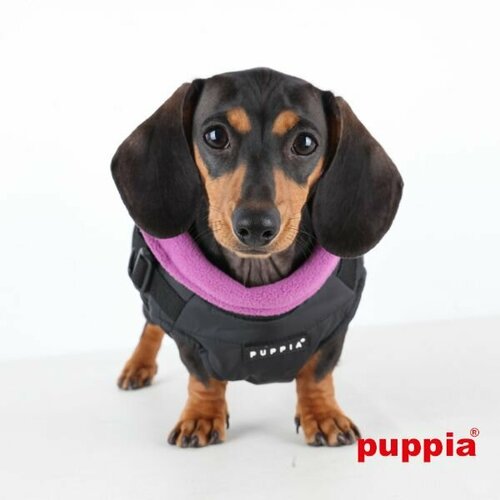 Жилет для собак утепленный со шлейкой PUPPIA "Mountaineer II", чёрный, L (Южная Корея)