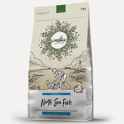 Изображение товара Сухой корм CRAFTIA HARMONA для взрослых кошек из рыбы северного моря, 1,4 кг