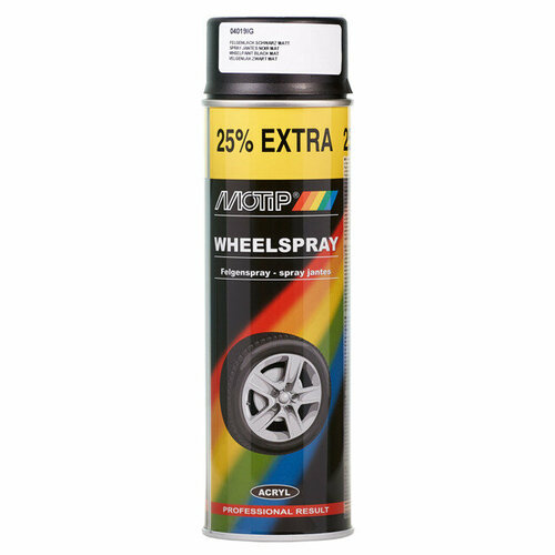 Эмаль-аэрозоль MOTIP для дисков 500мл черная матовая