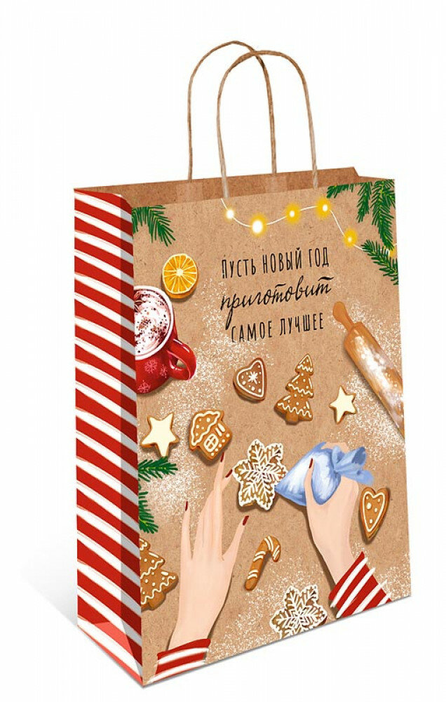Пакет подарочный АВ 26х32 крафт