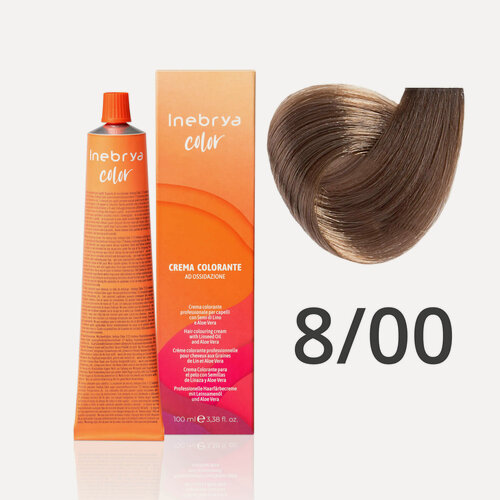 Изображение товара Крем - краска для волос профессиональная Inebrya Color Professional 8/00 Светлый русый Натуральный насыщенный 100 мл