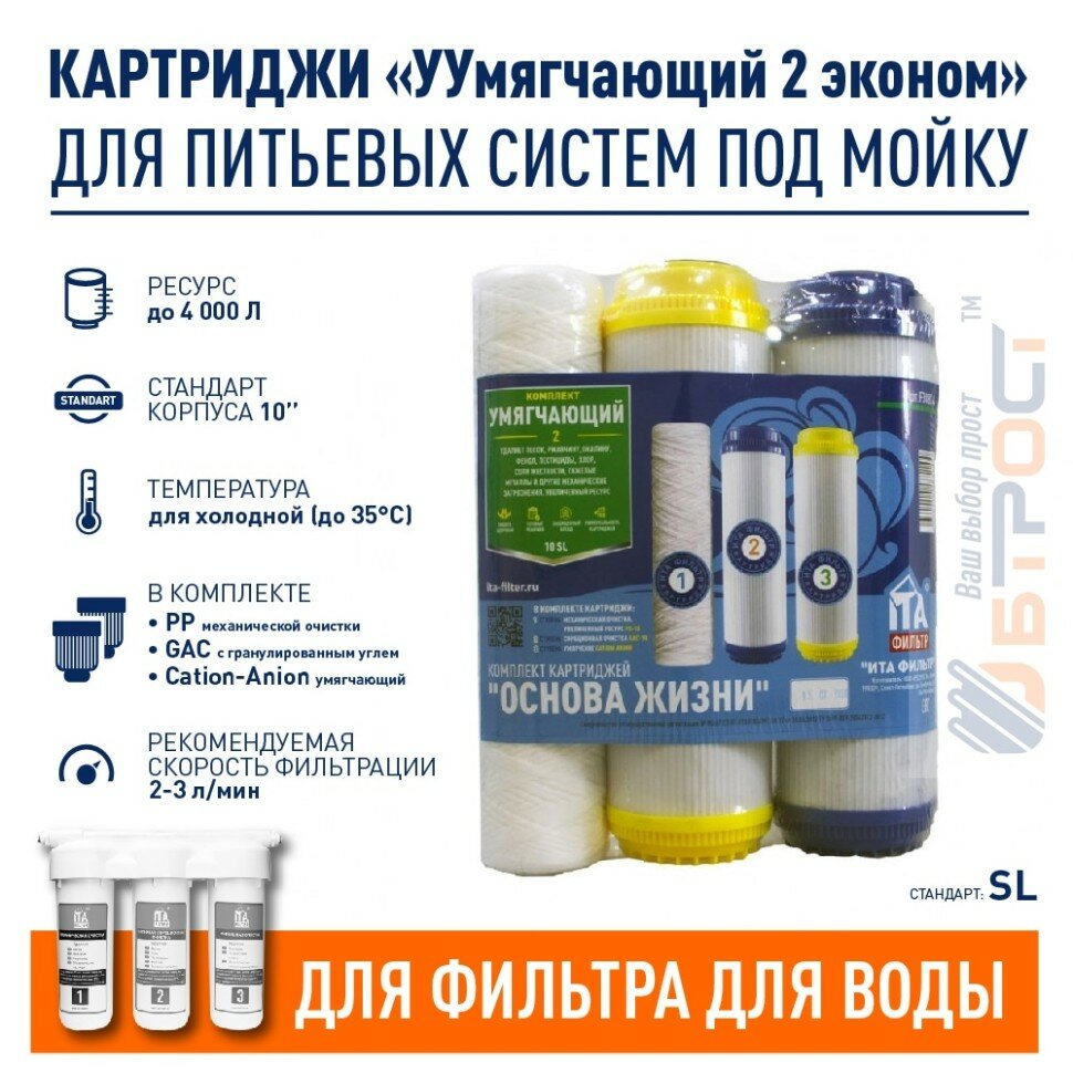 Комплект картриджей "Умягчающий 2 эконом", F30814-2