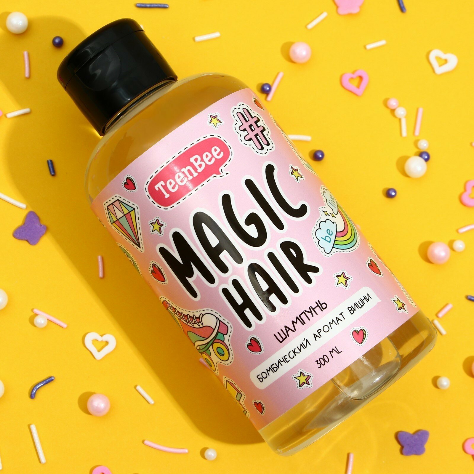 Шампунь для волос женский "Magic hair" с ароматом вишни, 300 мл — фото 1