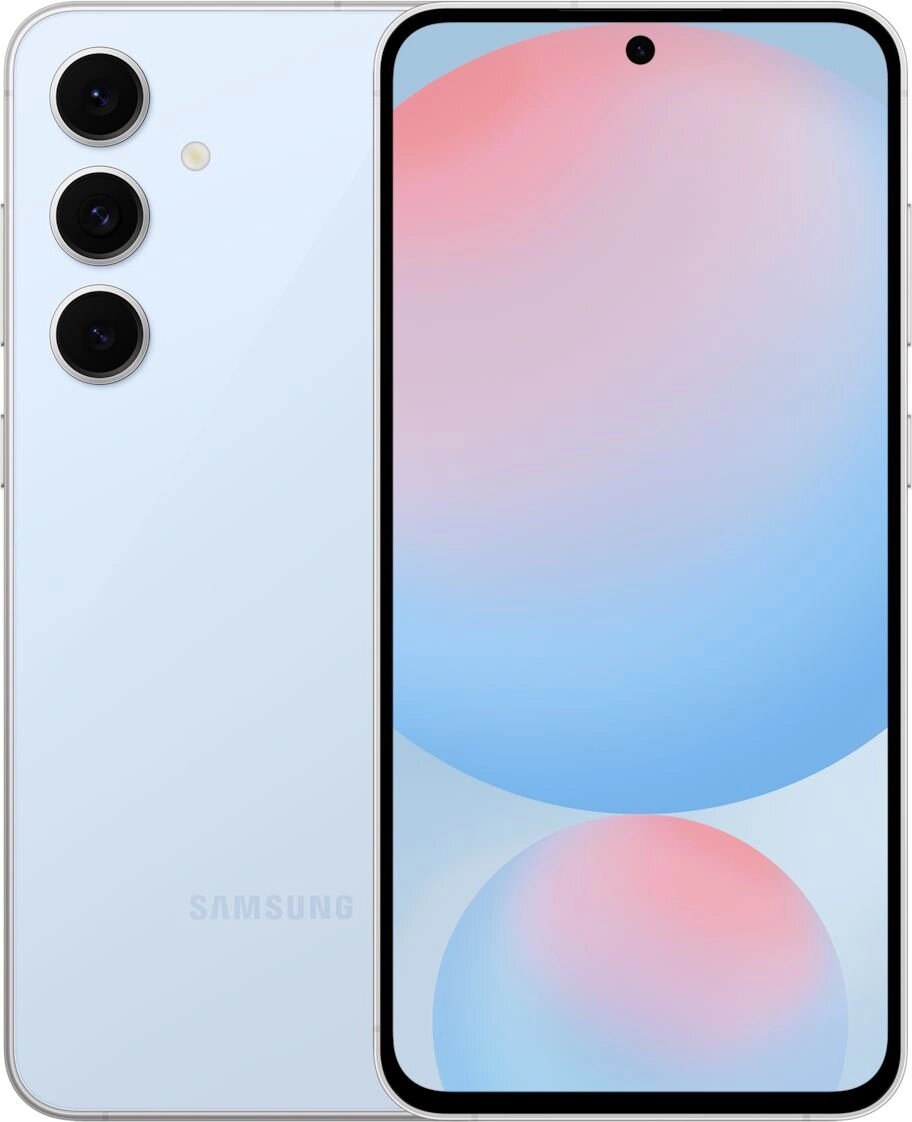 Синий Samsung Galaxy S24 FE, 8/256Гб, 5G, Global, Dual: nano SIM + eSIM, NFC, Камера 50 Mp, Blue (смартфон)