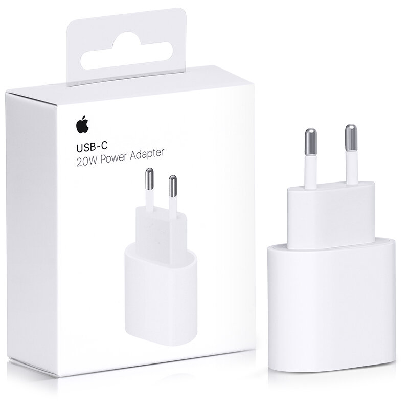 Сетевое зарядное устройство Apple 20W, USB-C(Type-C), быстрая зарядка, Европейский стандарт, белый — фото 1