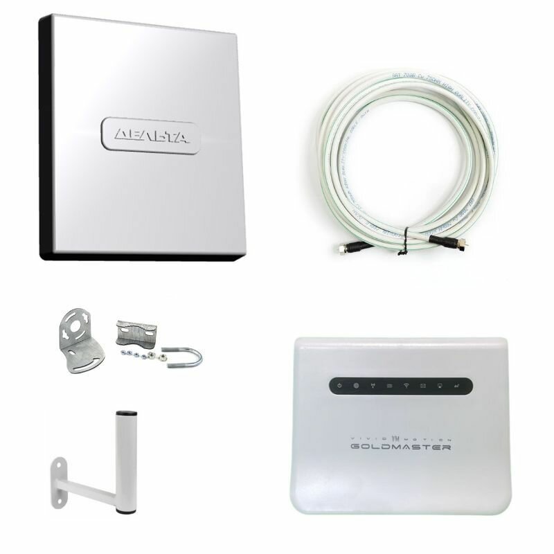 Интернет на дачу 4G WI-FI - Комплект роутер GoldMaster 4G Super Micro с антенной 17 дБ