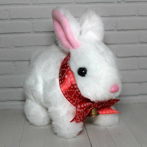 Рождественский кролик, интерактивная мягкая игрушка, белый
