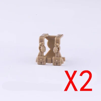 Военные строительные блоки WW2 MOC пластик 18+ Бежевый, BS112-B-2PCS