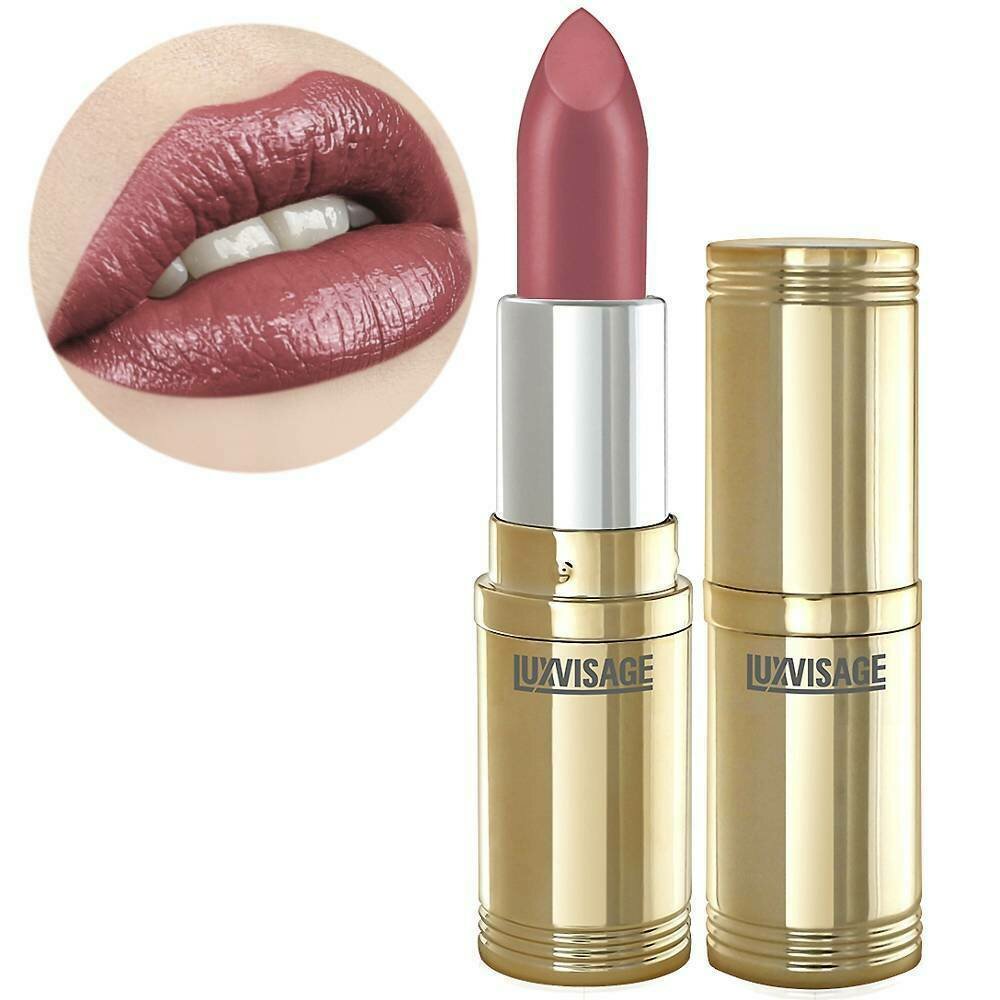 Перламутровая помада с глянцевым блеском, тон - 55 Розово-коричневый, LUXVISAGE — фото 1