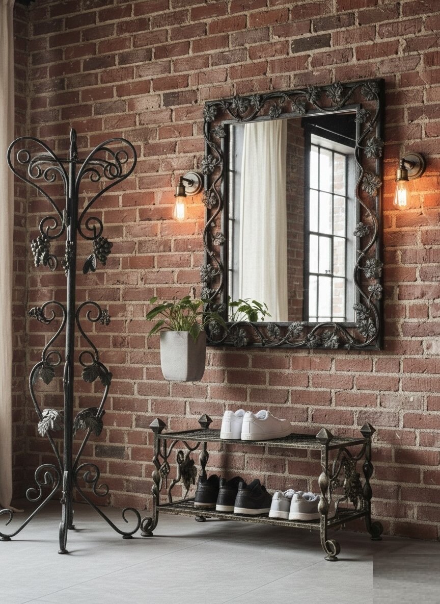 Кованая банкетка №15, Студия кованой мебели Нива, цвет античная бронза — фото 1