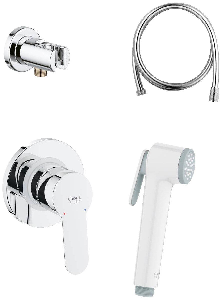 Смеситель с гигиеническим душем Grohe BauEdge 124897