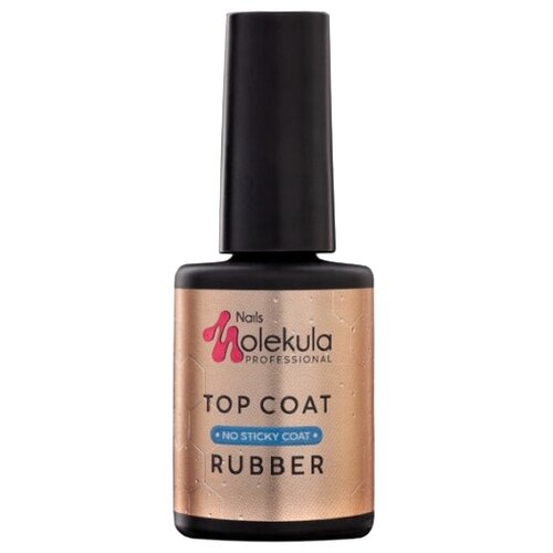 Molekula, финишное каучуковое покрытие TOP RUBBER NO STICKY NAILS MOLEKULA (без липкого слоя) 12г