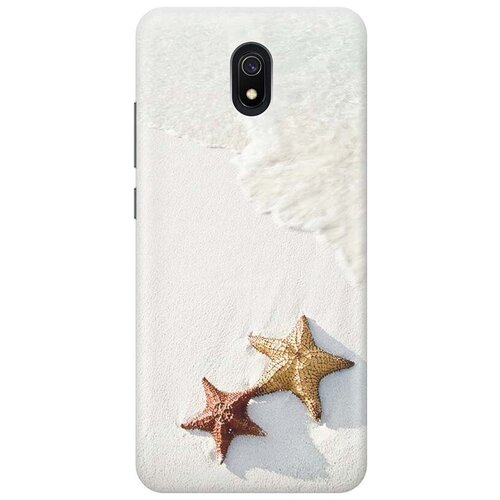фото Ультратонкий силиконовый чехол-накладка для xiaomi redmi 8a с принтом "две морские звезды" gosso