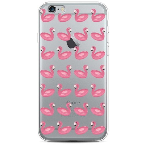 фото Силиконовый чехол "надувные фламинго" на apple iphone 6/6s / айфон 6/6s case place