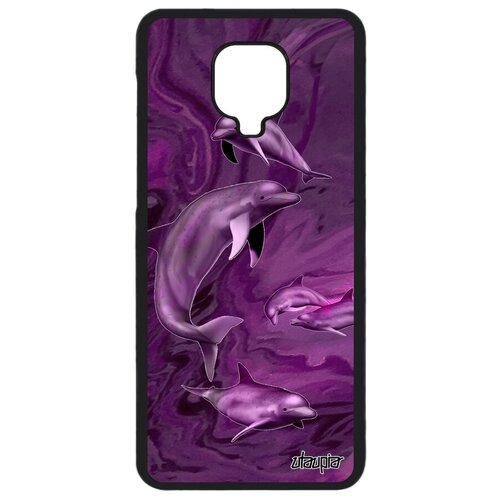 фото Красивый чехол на смартфон // xiaomi redmi note 9s // "дельфины" океан стиль, utaupia, розовый