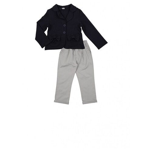 Комплект одежды Mini Maxi, повседневный стиль, размер 110, синий, серый