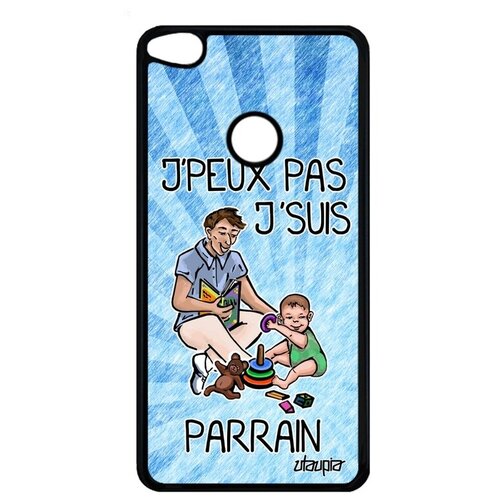 фото Стильный чехол на смартфон // huawei p8 lite 2017 // "не могу - стал крестным!" комикс шутка, utaupia, голубой