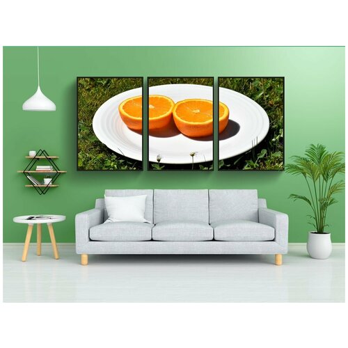 фото Набор модулных постеров для интерьера "апельсин, вкусный, фрукты" 60x90 см. в тубусе, без рамки lotsprints