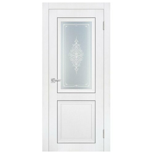 PST-27 Soft-touch, белый бархат до ст. сатинат закаленное, Кристалайз Profilo porte