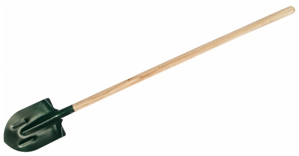 Лопата штыковая с ребрами жесткости, с деревянным черенком 190х350х1420 мм 77212 - фотография № 3
