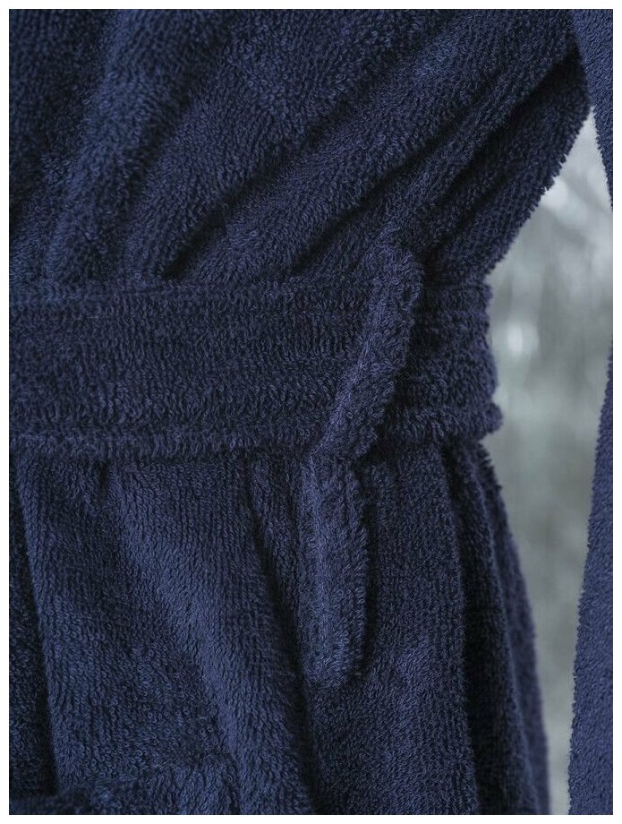 Халат махровый "KARNA" LEON Синий ; Размер: XL - фотография № 16