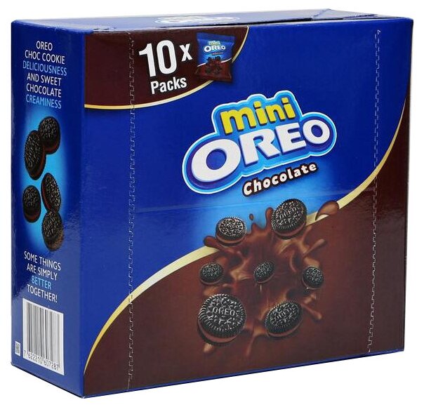 Печенье Oreo Mini Chocolate Орео Мини с Шоколадным кремом 20,4гр х 10