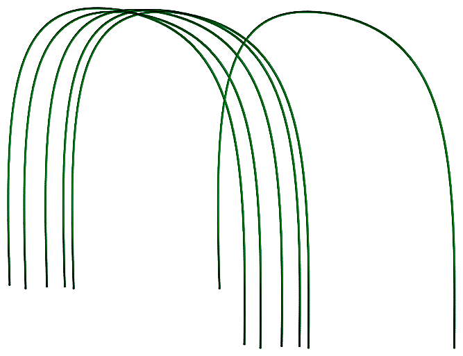 Парниковые дуги в ПВХ 1.2 х 1 м, 6 шт, D трубы 10 мм Россия - фотография № 2