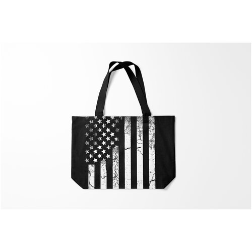 фото Сумка-шоппер / 46х35 см / популярные иллюстрации / звездно полосатый burnettie