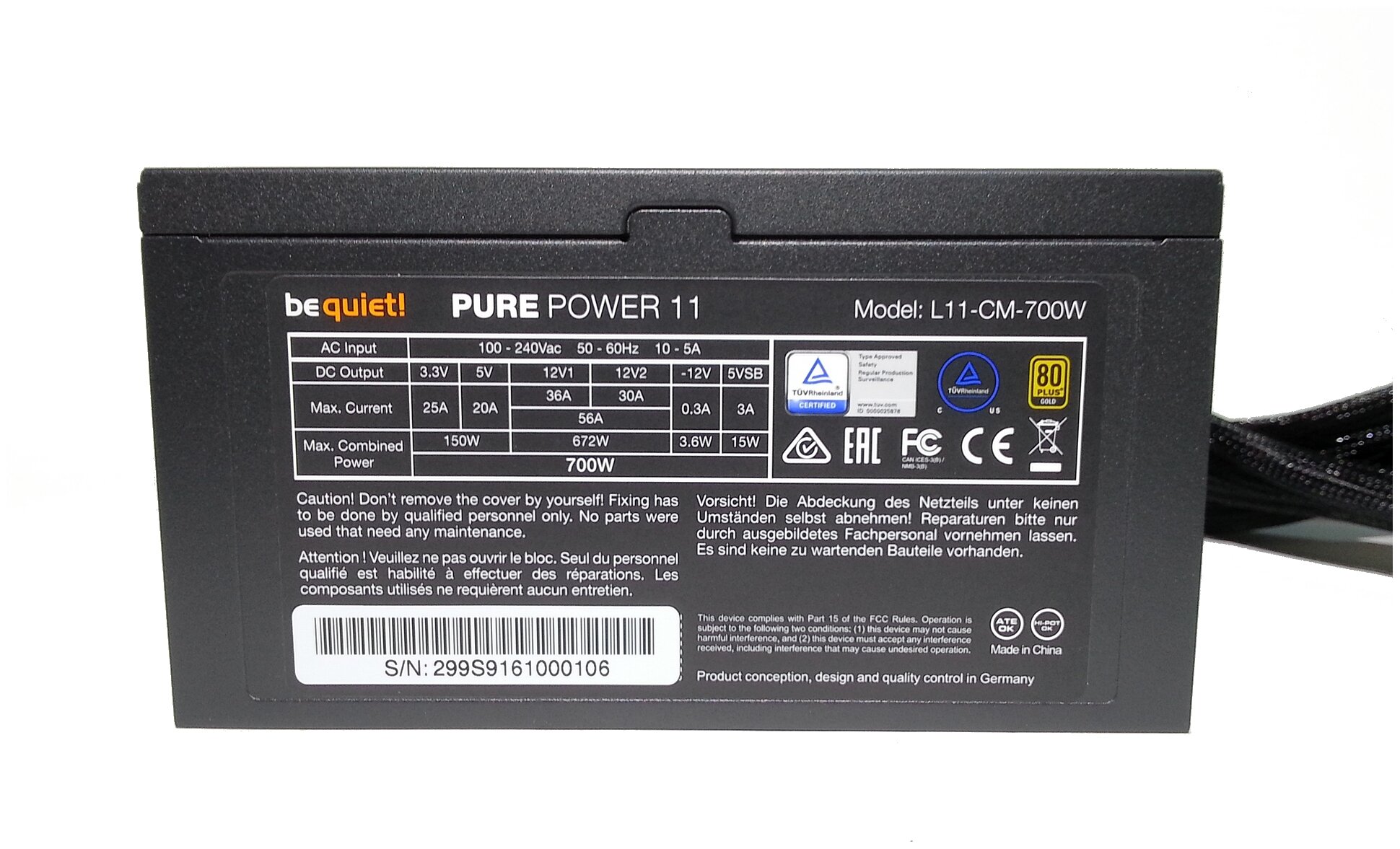 Блок питания Be Quiet 700W Be Quiet Pure Power 11-CM BN299
