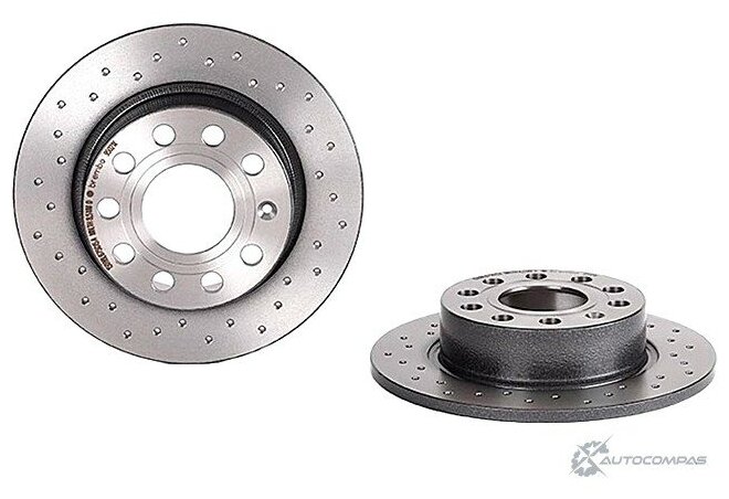 08 9502 1X диск тормозной задний перфор Xtra Audi A3 Skoda Octavia VW Golf 1 4 2 0i TDi 00 BREMBO 0895021X