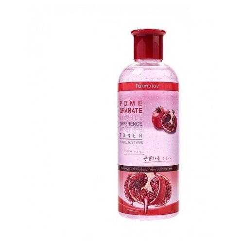 Тонер для лица FarmStay Visible Difference Moisture Toner Pomegranate Антивозрастной тонер для повышения упругости лица с экстрактом граната тонер для лица антивозрастной с экстрактом граната hydro antiaging pomegranate toner 380мл