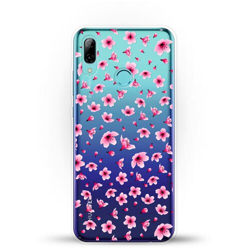 фото Силиконовый чехол цветы розовые на huawei p smart (2019) andy & paul