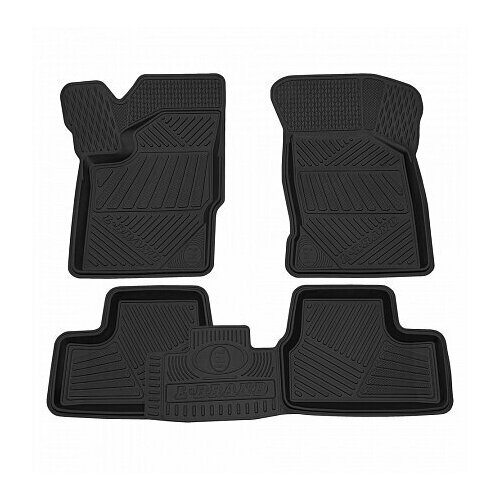 фото Коврики в салон резиновые для lada kalina brand, rezkon