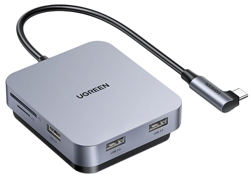 UGREEN. USB концентратор для Mac (хаб), 3 x USB A 3.0, SD\TF (60377)
