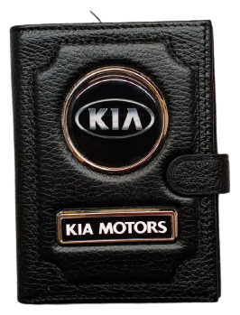Обложка для автодокументов KIA 1-6-617, черный