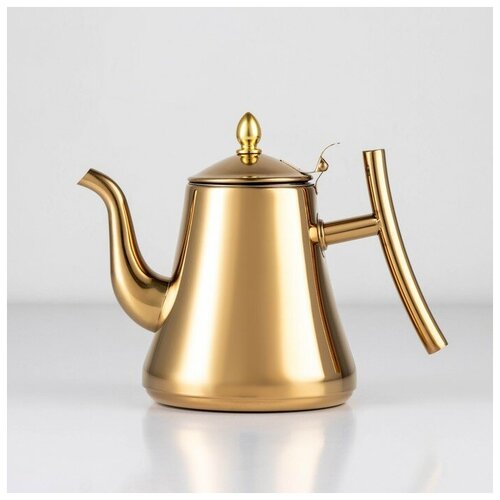 Чайник из нержавеющей стали с ситом Кеннет 15 л цвет золотой 1876₽