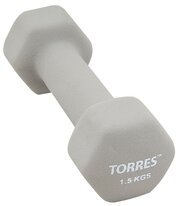 Гантель Torres Pl550115, вес 1.5 кг, 1 шт