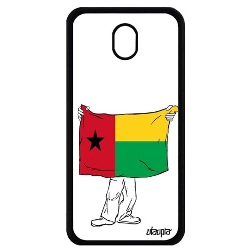 фото Защитный чехол на телефон // samsung galaxy j7 2017 // "флаг гвинеи бисау с руками" дизайн страна, utaupia, белый