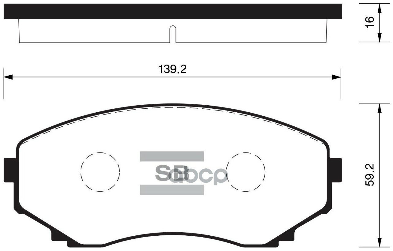 Дисковые тормозные колодки передние SANGSIN BRAKE SP1527 (4 шт.)