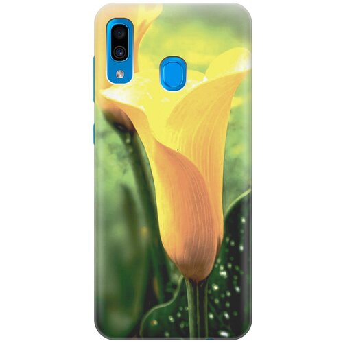 фото Силиконовый чехол на samsung galaxy a20 / a30 / самсунг а20 / а30 с принтом "желтые каллы gosso