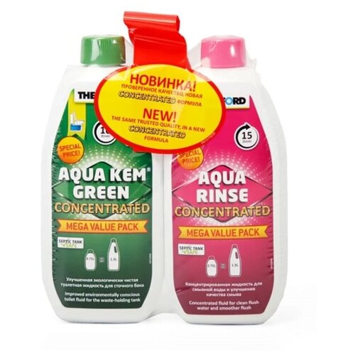 фото Набор концентрированных жидкостей aqua kem green concentrated 0.75 л/aqua rinse concentrated 0.75 л thetford 30666bb