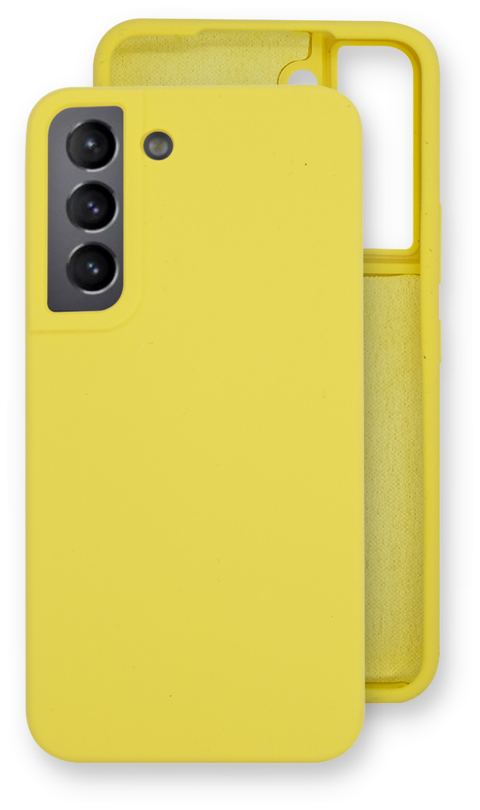 Чехол жёлтый №45 Silicone Cover для Samsung Galaxy S22 + / S22 Plus. Накладка / Бампер на Самсунг С22 плюс