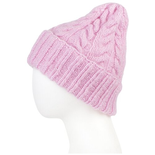 фото Шапка розовая - женская, пряжа 40%шерсть, 60%акрил, alize ivilux