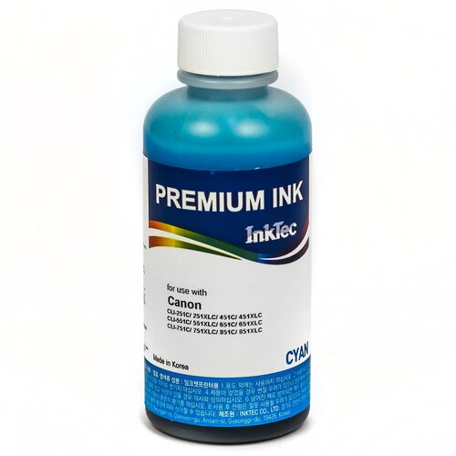 Чернила InkTec C5051 голубые для картриджей Canon PIXMA: CLI-451c, CLI-471c, CLI-481c