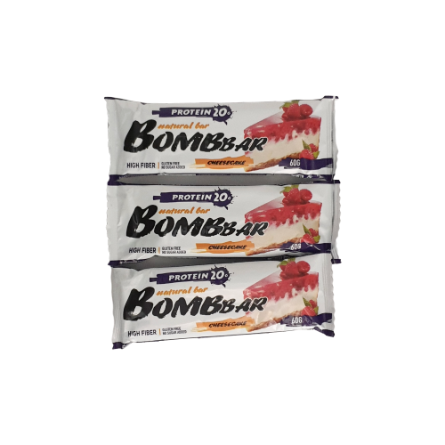 фото Протеиновый батончик bombbar protein bar 3 x 60 г, малиновый чизкейк