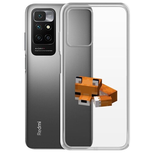 Чехол-накладка Krutoff Clear Case Спящий Лисенок для Xiaomi Redmi 10 чехол накладка krutoff clear case спящий лисенок для vivo y31